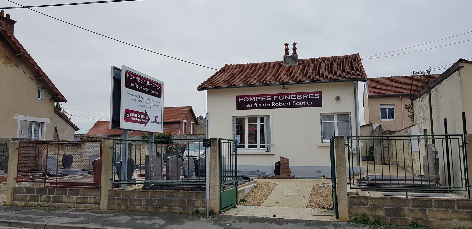 Extérieur de l'agence Pompes funèbres Sautier à Laon